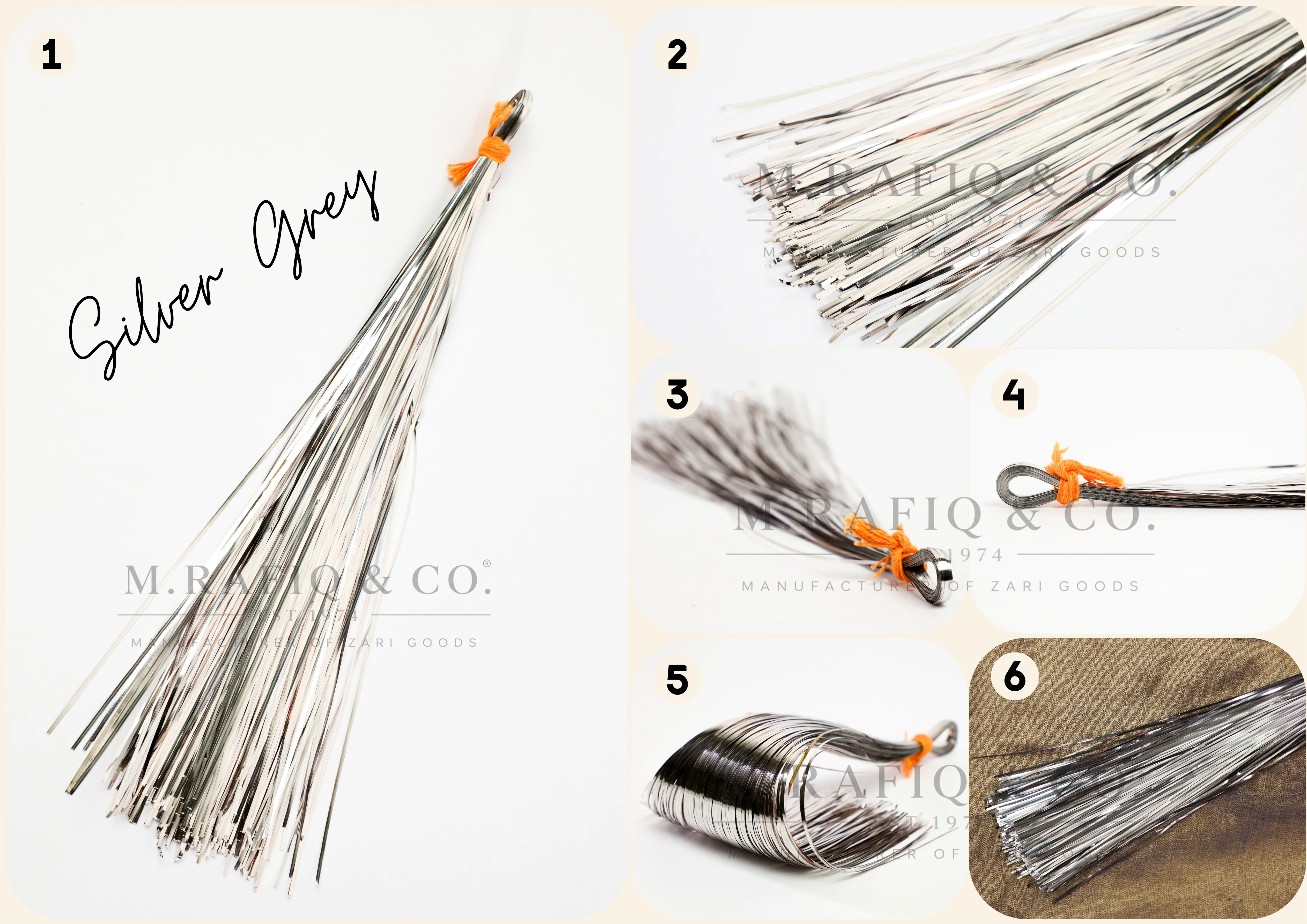 Silver Grey Flat Metallic Strip spool